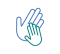 The icon shows a set of hands – one hand green, one hand blue against a white background