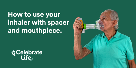 How to use your inhaler with spacer and mouthpiece image