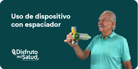Uso de dispositivo con espaciador image